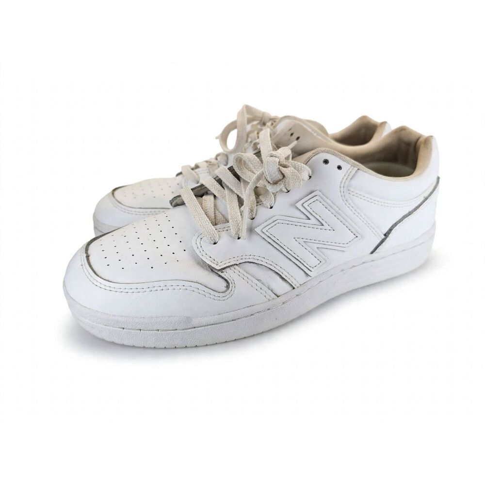New Balance 480 Mens Size 11 White Leather Court Low Top Sneaker Pre-Owned BB480